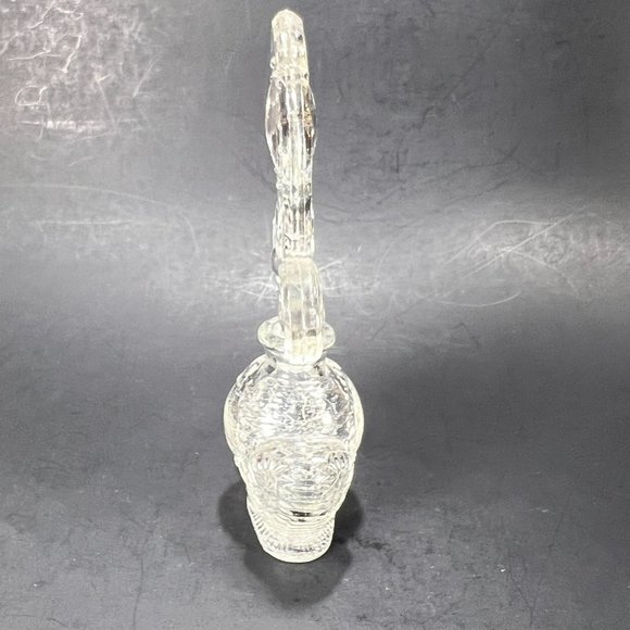 Vtg LE Smith Co Perfume Bottle Fleur de Lis Vanity Beaded Medallion 40s - Picture 8 of 16